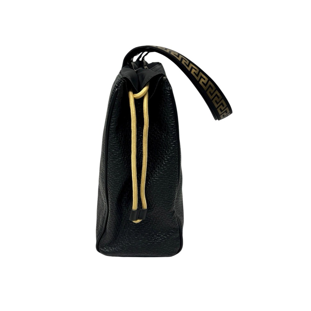 Versace PARFUMS Tote Bag Faux Leather Holdall Weekender Black & Gold Medusa - Picture 5 of 16